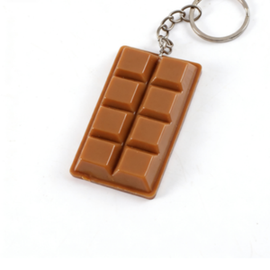 Grosir Gantungan Kunci PVC Cokelat Simulasi Makanan Kreatif Kartun Ramah Lingkungan Berkualitas Tinggi <span class=keywords><strong>Mini</strong></span> Charm Promosi Anak-anak - Product Image 3