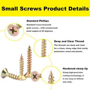 Grande Sconto Viti Gialle per Legno e Truciolato, Testa Piatta Phillips, Viti per Agglomerato e Legno - Product Image 3