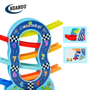 Giocattolo in Legno, Trenino a Sei Piani con Carrucola Tipo O, Gioco Educativo per Bambini, Pista da Corsa in Legno - Product Image 4