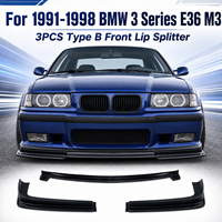 Kit de carrosserie 3 pièces pour BMW Série 3 1991-1998, spoiler avant type B pour pare-chocs avant E36 M3, accessoires auto