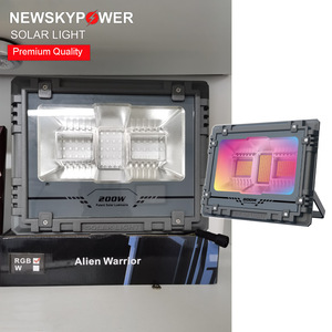 Temps d'éclairage populaire MJ RGB IP67 60w 18 heures + projecteur solaire LED en aluminium avec rythme musical de contrôle APP - Product Image 2