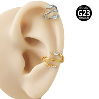 ASTM F136/G23 Cartilage Titane Segment Nez Anneau Hoop Boucle D'oreille Piercing Corps Bijoux pour Femmes Hommes