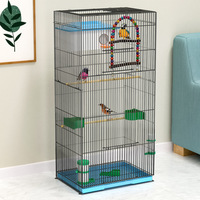 Cage à oiseaux extra large pliable, respirante, écologique, en métal massif, construction en fer, fermeture à bouton, haute qualité, montage facile