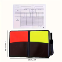 Set Kartu Wasit Sepak Bola Profesional: Kartu Penalti Merah dan Kuning Standar dengan Dompet Kulit, Lembar Skor & Pensil