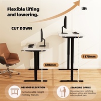 Escritorio Ergonómico de Altura Ajustable para Oficina en Casa, Moderno, con Motor Único, Mesa Elevadora Eléctrica Inteligente