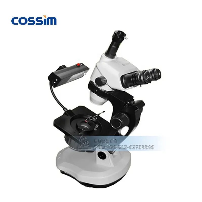 VGM650A sürekli Zoom takı ve Gemology trinoküler gemolojik mikroskop Gem kimlik