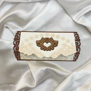 Nouvelle conception, prix <span class=keywords><strong>de</strong></span> gros usine YIWU, carte d'invitation <span class=keywords><strong>de</strong></span> <span class=keywords><strong>mariage</strong></span> florale en papier <span class=keywords><strong>de</strong></span> qualité supérieure, 23x10.5cm, avec dorure à chaud - Product Image 1