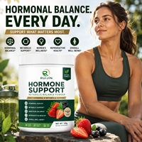 Complément en poudre pour l'équilibre hormonal féminin et métabolique, pour la santé menstruelle et le bien-être endocrinien, mélange fraise et açaï