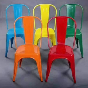 Venta al por mayor de metal Marco De restaurante Silla de metal al aire libre mesa y sillas de comedor sillas - Product Image 2