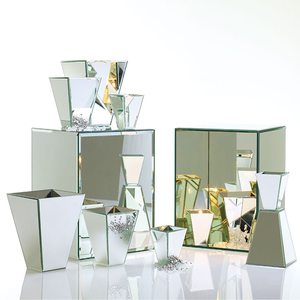 Wedding Decoration Cube Glass <strong>Vase</strong> Flower square Mirrored <strong>Bubble</strong> <strong>Vase</strong> - Product Image 3