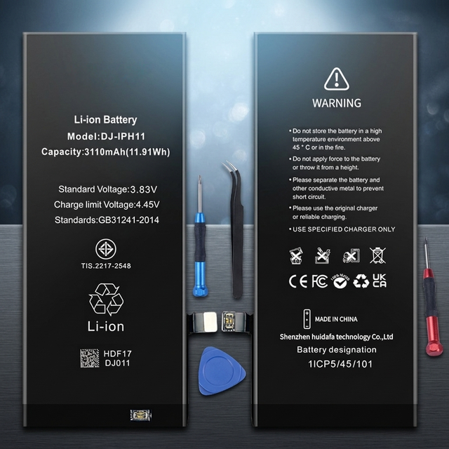 Durable Lithium Cell Replacement Battery Compatible with iPhone X XR XS MAX 11 12 13 14 Pro Max Smartphone