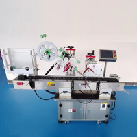 Étiqueteuse automatique personnalisée professionnelle pour l'étiquetage avant et arrière des bouteilles rondes, machine d'étiquetage plate