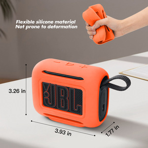 เคสลำโพงซิลิโคนน้ำหนักเบาสำหรับ <span class=keywords><strong>JBL</strong></span> GO5 ฝาครอบกันกระแทกกันลื่นแบบพกพาลำโพงบลูทูธสำหรับเดินทางเปลือกป้องกัน - Product Image 3