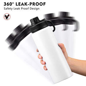 Vasos deportivos sublimables de 20 oz con dos tapas, vasos sublimables de borde plano, vaso aislado de acero inoxidable de doble pared - Product Image 4