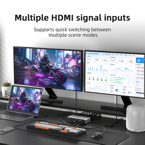 Conmutador <span class=keywords><strong>KVM</strong></span> SYONG 2x2 <span class=keywords><strong>USB</strong></span>-<span class=keywords><strong>C</strong></span> HDMI 4K60Hz con Base para Dos Monitores, Carga PD y Concentrador <span class=keywords><strong>USB</strong></span> 3.0 - Product Image 2