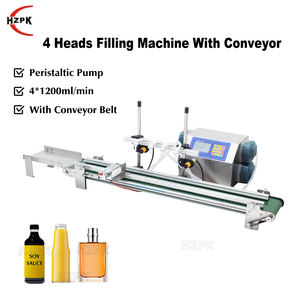 HZPK小型自動4ヘッド液体ポンプ充填機コンベア200 mlボトル用 - Product Image 3