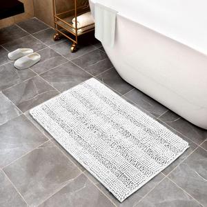 Tapis de bain en microfibre FIGOO, extra épais, texture <span class=keywords><strong>pop</strong></span>-<span class=keywords><strong>corn</strong></span>, tapis absorbant pour la douche - Product Image 1