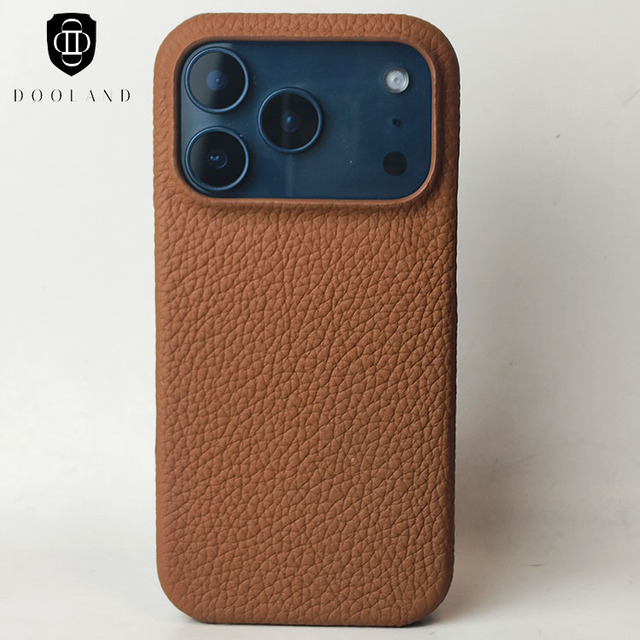 New Arrival Genuine Togo Leather Luxury Leather Magnetic Mobile Phone Case for iPhone 17 Promax