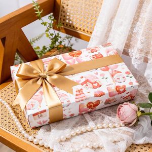 Valentine's Pink Gnome <b>Wrapping</b> <b>Paper</b> 17 In X 32.8 Ft Double Side Eco Friendly Gift Craft Packaging <b>Paper</b> - Product Image 5