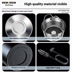 ユニバーサル12V/24Vインテリジェント暖房スチールウォーターケトル環境にやさしい近代電気カップ給湯器 - Product Image 5