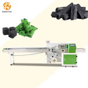 Automatic High Speed Horizontal Pillow Packagingfirewood wood Charcoal Briquette Tablets Packing Machine