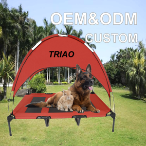 Kamp soğutma yükseltilmiş Pet yatak çıkarılabilir gölgelik ile gölge çadırı köpek kapalı açık üretim satılık özel büyük Pet yatak - Product Image 6