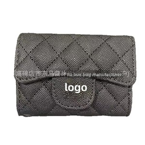 Portefeuille transfrontalier best-seller de haute qualité - Style CF Long Géométrique Grain Caviar - Housse multi-cartes petite taille en toile - Product Image 2