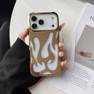 Funda de Teléfono con Diseño de Llama 3D Mate y Hueca para iPhone 17 16 15 14 13 Pro, Cubierta Creativa Electrochapada y Suave para Teléfono Móvil - Product Image 3