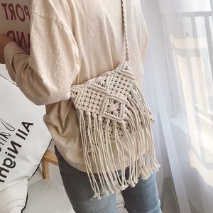 New Style Macrame <strong>Bag</strong> Casual One-<strong>Shoulder</strong> Summer Beach Handbag for Girls With Cotton Lining for <strong>Mobile</strong> <strong>Phone</strong> Small Items - Product Image 5