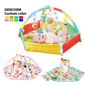 Zhorya 5 In 1 Baby Gym Mat Game Blanket Soft Crawling Activity Play Gym Mat With 30 Pcs Ball