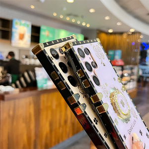 Per Samsung S24 S23 S22 Ultra A14 A54 A15 A32 A53 A13 custodia per telefono con diamante portafortuna - Product Image 5