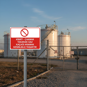 Señal de Tráfico Reflectante que Prohibe el Uso de Cerillas o Encendedores para Buscar Fugas de Gas - Product Image 3