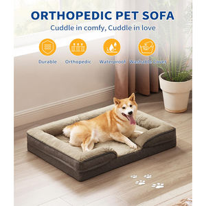Cama ortopédica grande para perros, caja de huevos ecológica, cubierta extraíble lavable de espuma, forro impermeable sólido, soporte inferior para mascotas - Product Image 2