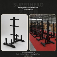 Support de Rangement Pliable Multifonctionnel pour Haltères et Poids en Métal – Équipement de Fitness pour Barres de Musculation – Utilisation Intérieure