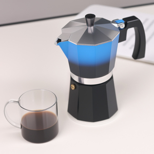 <span class=keywords><strong>Cafetière</strong></span> à espresso <span class=keywords><strong>italienne</strong></span> en aluminium au design <span class=keywords><strong>vintage</strong></span>-Fait 3 tasses à espresso - Product Image 5