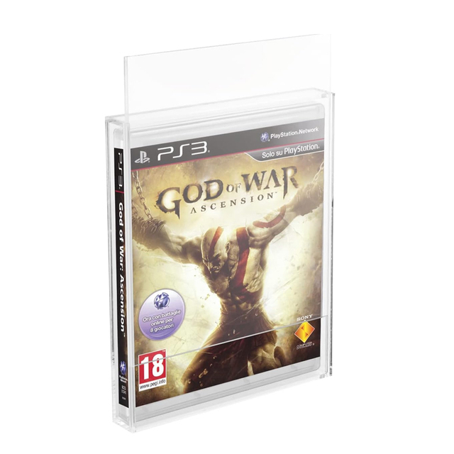 Bespoke clear Acrylic Video Game Box Protector Display case for PS3 PS4 PS5 Wall Holder