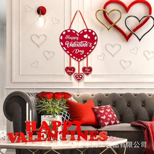 Decoraciones de Corazón de Madera para el Día de San Valentín, Tamaño Mediano, Letreros Colgantes para Interiores - Product Image 1