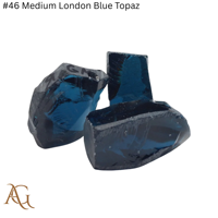 Nano Lab Grown Rough # 46 pierres de topaze bleue de Londres de taille moyenne, taille lapidaire, synthétique, simulée, créée en laboratoire, matière première nanosital