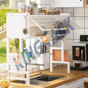 מדפי תיל נירוסטה מאושרים על ידי NSF, 24*11*<span class=keywords><strong>30</strong></span> אינץ', מסנן סירים מסחרי דו-קומתי, מסגרת מחוזקת עומדת - Product Image 5