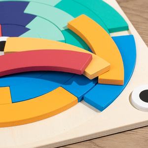 Rompecabezas Tangram de arcoíris de madera, bloques de construcción, educación temprana para niños pequeños, divertido, creativo, siempre cambiante, juguetes de rompecabezas - Product Image 3