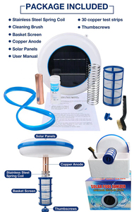 Corona de agua, generador de iones solares, cobre electrolítico, limpiador de piscinas, accesorio para máquina - Product Image 6