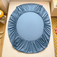 Drap-housse en coton lavé uni, ultra doux, infroissable, élastique et anti-déchirure, 600 fils, pour la maison, vente en gros sur mesure