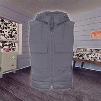 Veste matelassée légère, imperméable et respirante avec fermeture éclair, logo personnalisé de haute qualité, pour homme, col en V, vêtements d'extérieur pour l'été