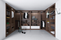 Grand ensemble de chambre nordique pliable et extensible avec matelas, poignée en aluminium, design moderne, meubles et dressing pour salon