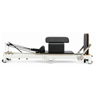 Machine Reformer Pilates Ajustable en Bois d'Érable Massif Professionnelle pour Salle de Sport et Yoga