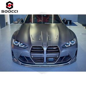 Séparateur avant en fibre de carbone sèche M3 M4 Style MP pour <span class=keywords><strong>BMW</strong></span> G80 G81 M3 G82 G83 M4 mise à niveau avant Scoop pare-chocs lèvre Spoiler menton nouveau - Product Image 6