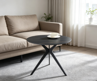 Table à manger ronde élégante en marbre avec piétement, style moderne pour salon, hôtel, chambre à coucher, usage domestique