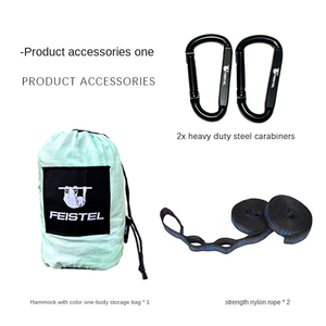 Hamac double <span class=keywords><strong>pliable</strong></span> avec <span class=keywords><strong>moustiquaire</strong></span>, hamac en nylon d'extérieur pour la randonnée et la plage - Product Image 2
