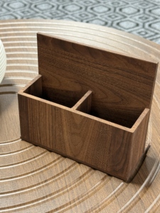 Organizador de Escritorio de Madera de Nogal con Compartimentos, Caja de Almacenamiento con Tapa Abatible para Oficina y Hogar, Venta al Por Mayor - Product Image 3