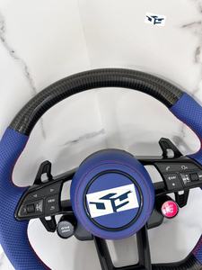 Volant personnalisé avec garniture en cuir noir pour Audi A3 A4 A5 A6 A7 A8 C7 S8 R8 Rs3 RS6 B8 B9 S7 RS S <span class=keywords><strong>Line</strong></span> - Product Image 6